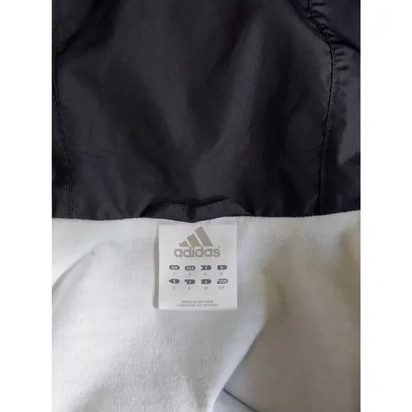 Adidas Mens 3 stripe hoodie track jacket sz S Run black windbreaker full zip - Picture 3 of 6
